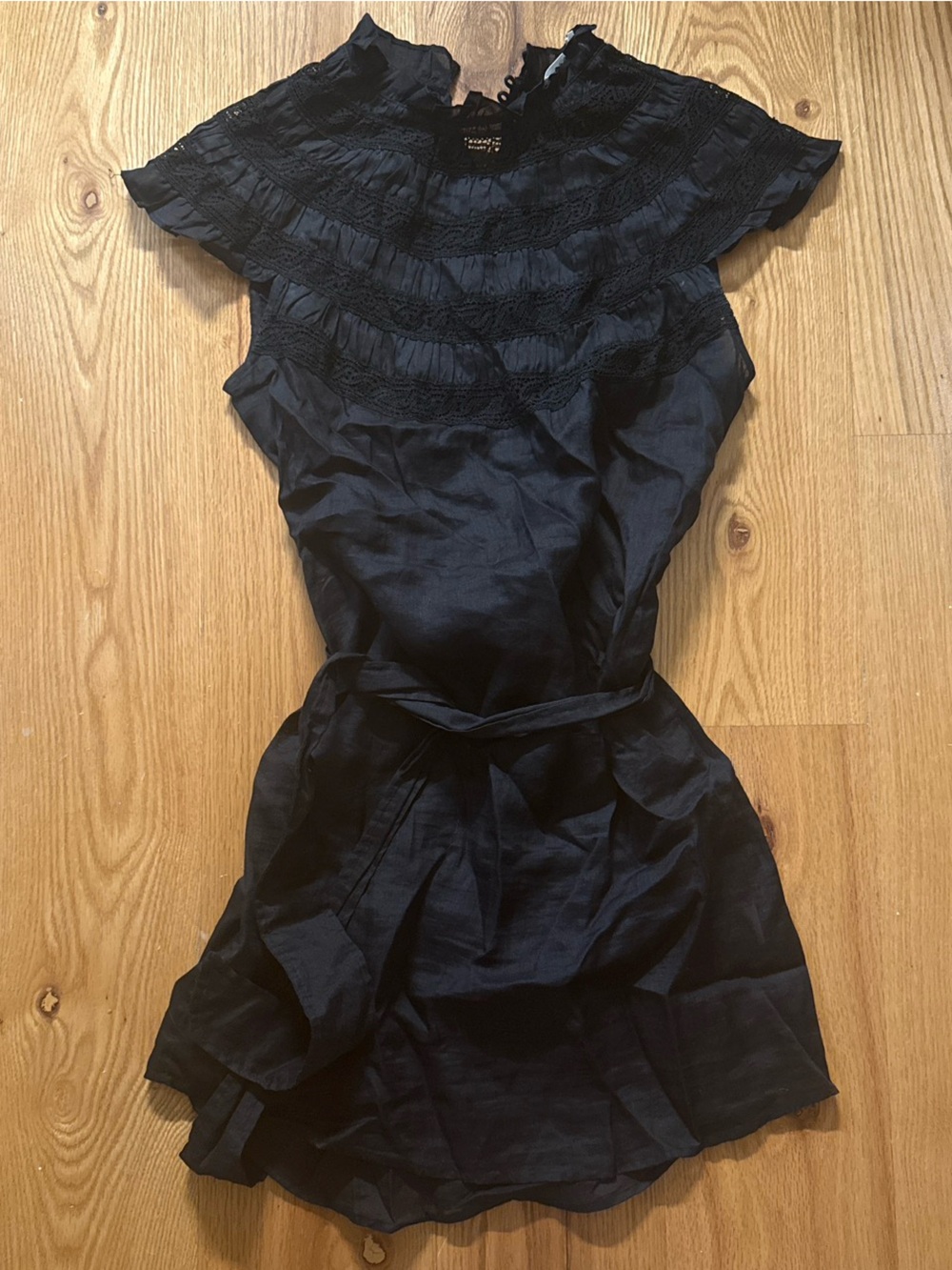 Frame Denim Black Mini Dress